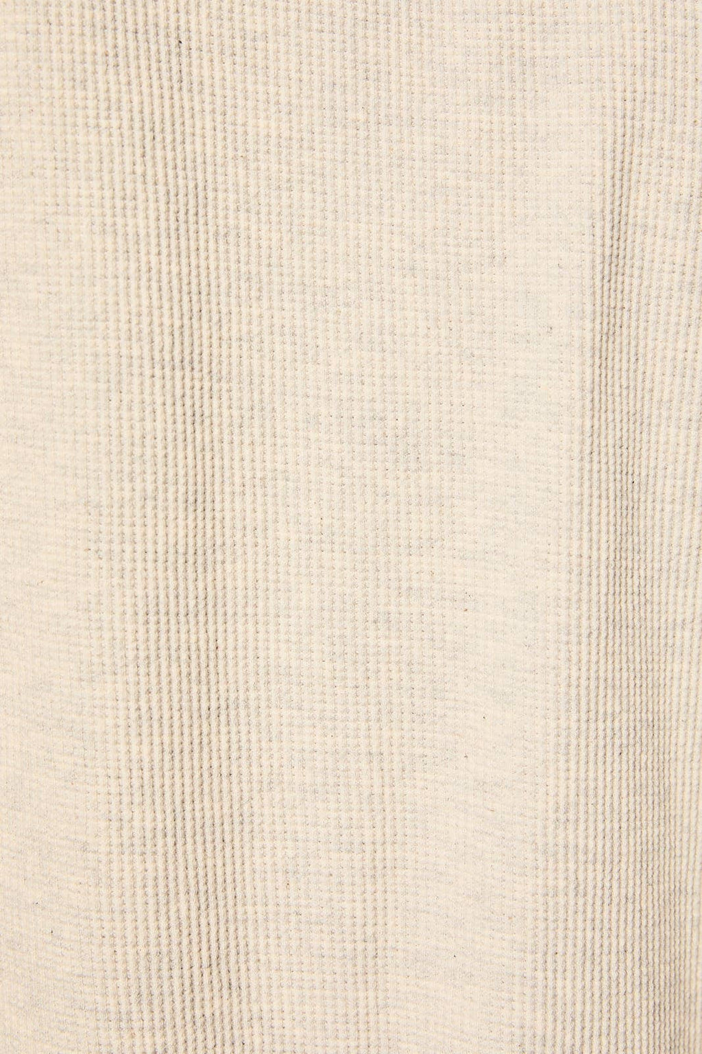Waffle Knit Henley Oversized Sweatshirt Pullover