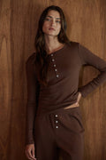 Pointelle Long Sleeve PJ Top