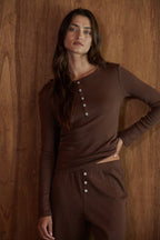 Pointelle Long Sleeve PJ Top