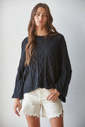 Cotton Cable Knit Sweater