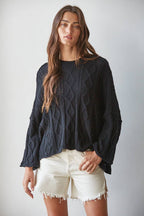 Cotton Cable Knit Sweater