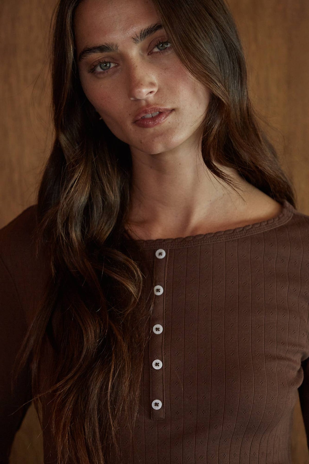Pointelle Long Sleeve PJ Top