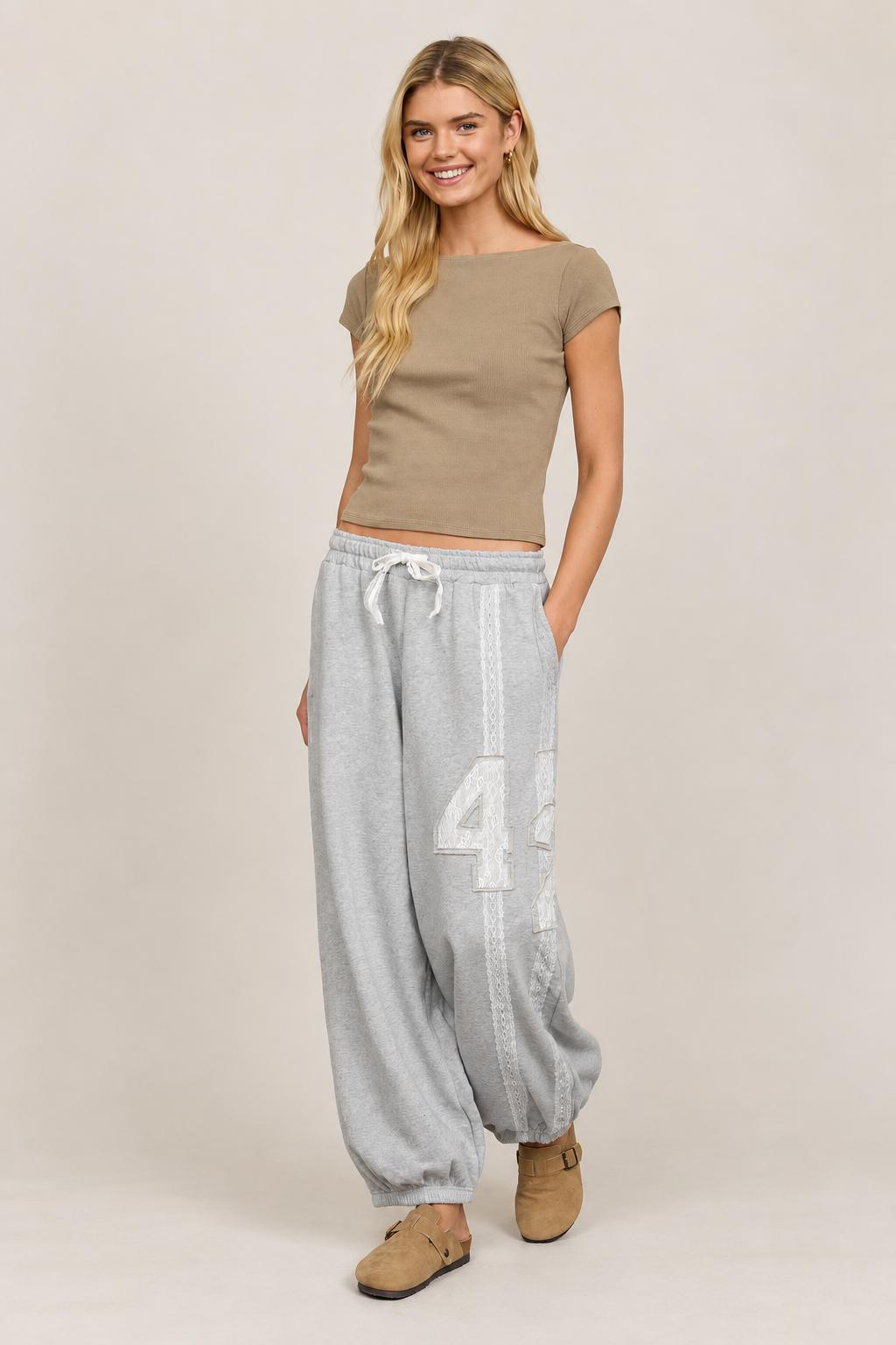 Washed Boat Neck Short Sleeve Ribbed Knit Top