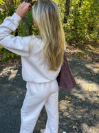 Cotton Fleece Sweatpants in Eggshell