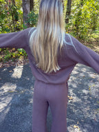 Cotton Fleece Crewneck in Cocoa