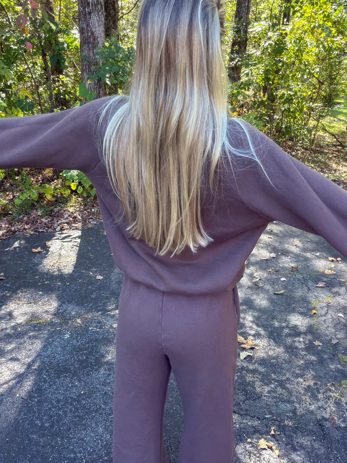 Cotton Fleece Crewneck in Cocoa