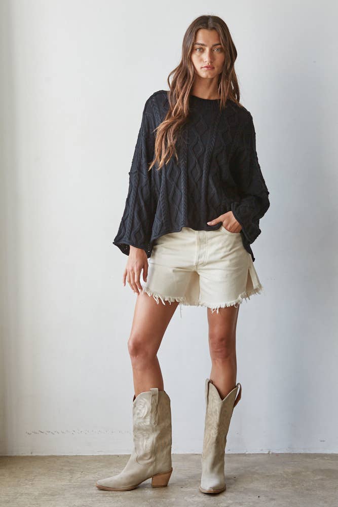 Cotton Cable Knit Sweater
