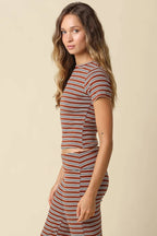 Esther Striped Crop Top and Pants Set